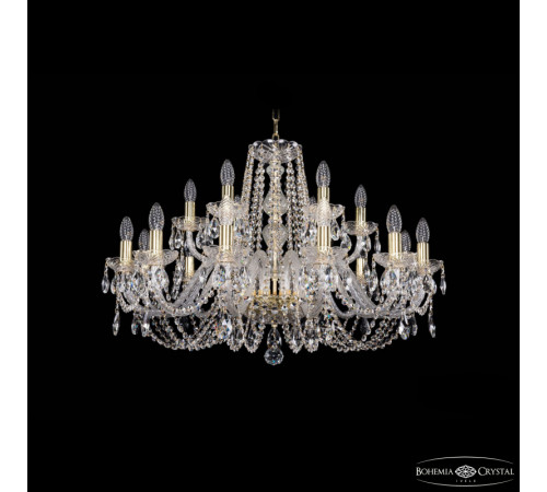 Подвесная люстра Bohemia Ivele Crystal 1402/12+6/300 G Подвесная люстра Bohemia Ivele Crystal 1402/12+6/300 G