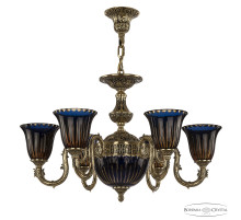 Подвесная люстра Bohemia Ivele Crystal Florence 71203P/6/175 GB P2 U Amber-Blue/H-1K