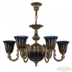 Подвесная люстра Bohemia Ivele Crystal Florence 71203P/6/175 GB P2 U Amber-Blue/H-1K