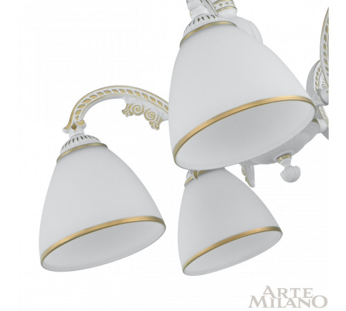 Подвесная люстра Arte Milano 340837/5 WT+G Подвесная люстра Arte Milano 340837/5 WT+G