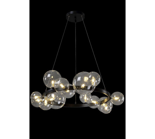 Подвесная люстра Crystal Lux Agata SP15 V2 Black/Transparente Подвесная люстра Crystal Lux Agata SP15 V2 Black/Transparente