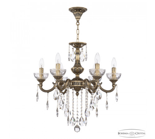 Подвесная люстра Bohemia Ivele Crystal AL78101/6/175 B AGB P Clear/M-1G