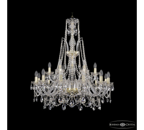 Подвесная люстра Bohemia Ivele Crystal 1411/12+6/300/XL-96 G Подвесная люстра Bohemia Ivele Crystal 1411/12+6/300/XL-96 G