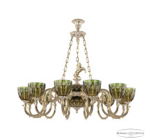 Подвесная люстра Bohemia Ivele Crystal Verona 72003P/12/300 GW P1 U Amber-Green/H-1I FH1B