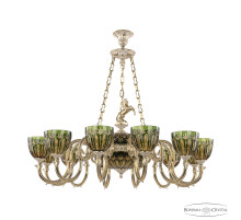 Подвесная люстра Bohemia Ivele Crystal Verona 72003P/12/300 GW P1 U Amber-Green/H-1I FH1B