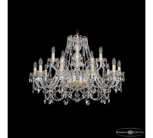 Подвесная люстра Bohemia Ivele Crystal 1411/10+5/300 G Подвесная люстра Bohemia Ivele Crystal 1411/10+5/300 G