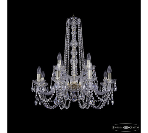 Подвесная люстра Bohemia Ivele Crystal 1402/8+4/240/h-76 G Подвесная люстра Bohemia Ivele Crystal 1402/8+4/240/h-76 G