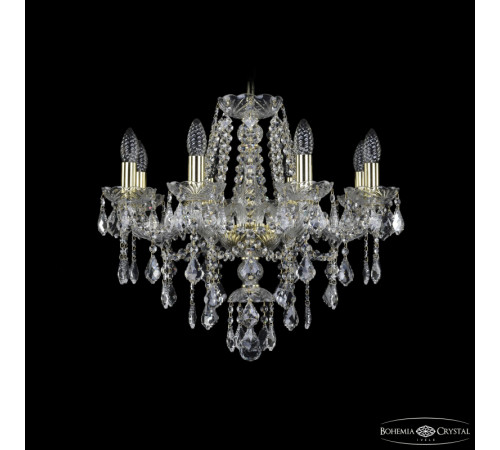 Подвесная люстра Bohemia Ivele Crystal 1415/8/200 G Leafs Подвесная люстра Bohemia Ivele Crystal 1415/8/200 G Leafs