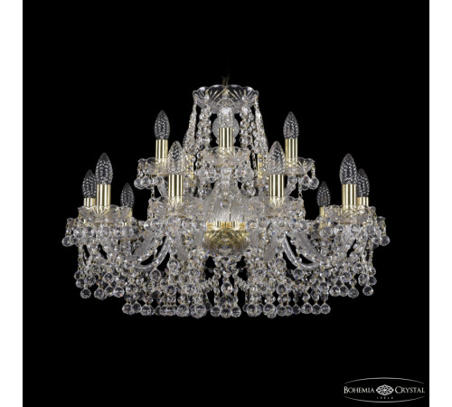 Подвесная люстра Bohemia Ivele Crystal 1409/10+5/240 G Подвесная люстра Bohemia Ivele Crystal 1409/10+5/240 G