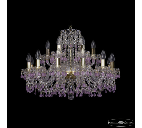 Подвесная люстра Bohemia Ivele Crystal 1410/12+6/240 G V7010 Подвесная люстра Bohemia Ivele Crystal 1410/12+6/240 G V7010