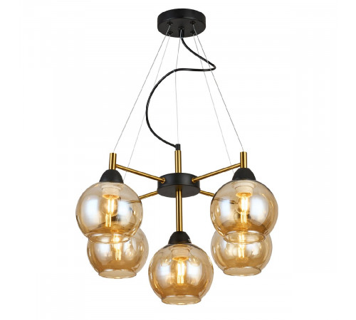 Подвесная люстра IMEX MD.9056-5-P-BK+COP