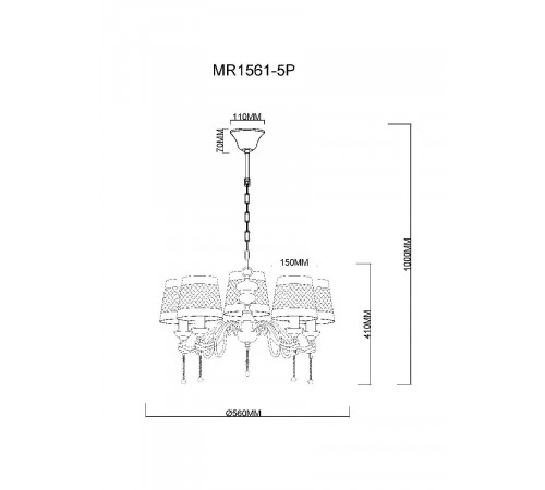 Подвесная люстра MyFar Dana MR1561-5P Подвесная люстра MyFar Dana MR1561-5P