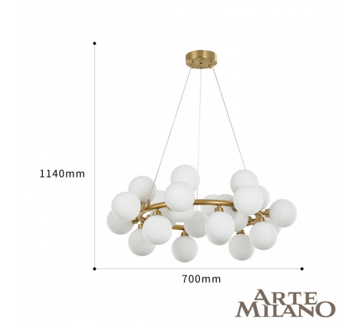 Подвесная люстра Arte Milano BA.55398.D700.G9.25 G Подвесная люстра Arte Milano BA.55398.D700.G9.25 G