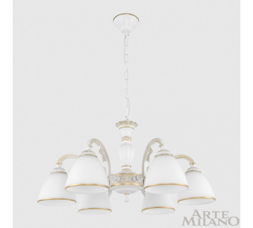 Подвесная люстра Arte Milano 340837/6 WT+G Подвесная люстра Arte Milano 340837/6 WT+G