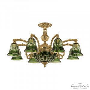 Подвесная люстра Bohemia Ivele Crystal Florence 71212P/8/210 G P2 D Clear-Green/H-1I