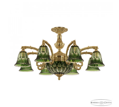 Подвесная люстра Bohemia Ivele Crystal Florence 71212P/8/210 G P2 D Clear-Green/H-1I