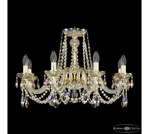 Подвесная люстра Bohemia Ivele Crystal 1402/8/240 G M801 Подвесная люстра Bohemia Ivele Crystal 1402/8/240 G M801