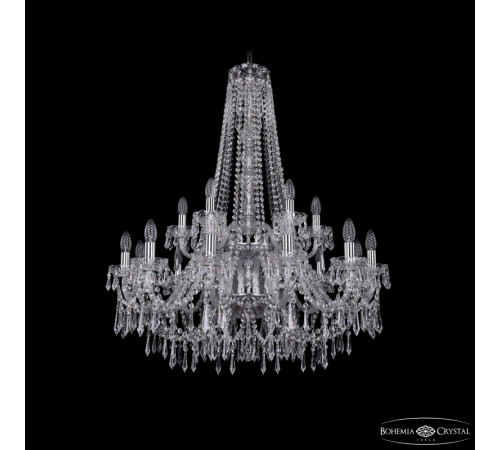 Подвесная люстра Bohemia Ivele Crystal 1403/12+6/300/h-100/2d Ni Подвесная люстра Bohemia Ivele Crystal 1403/12+6/300/h-100/2d Ni