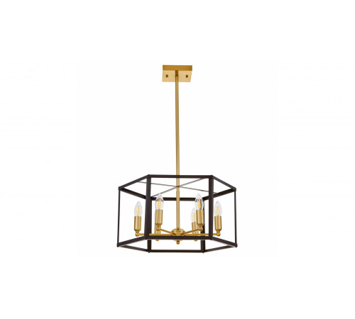 Подвесная люстра Lumina Deco Lorton LDP 1142-6 BK+MD Подвесная люстра Lumina Deco Lorton LDP 1142-6 BK+MD