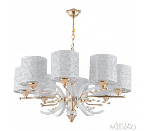 Подвесная люстра Arte Milano Florentia-2097 302097/8 Wh/Gd Подвесная люстра Arte Milano Florentia-2097 302097/8 Wh/Gd