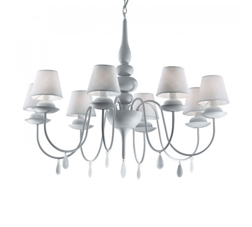 Подвесная люстра Ideal Lux Blanche SP8 Bianco 035574 Подвесная люстра Ideal Lux Blanche SP8 Bianco 035574