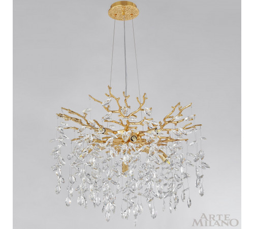 Подвесная люстра Arte Milano Milan 239801/D600/8/B Gd Подвесная люстра Arte Milano Milan 239801/D600/8/B Gd