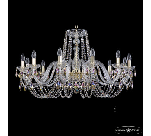 Подвесная люстра Bohemia Ivele Crystal 1402/12/360 G K801 Подвесная люстра Bohemia Ivele Crystal 1402/12/360 G K801