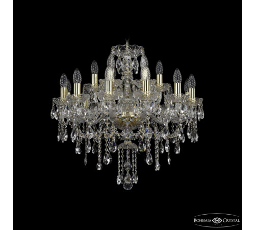 Подвесная люстра Bohemia Ivele Crystal 1415/12+6/220 G Подвесная люстра Bohemia Ivele Crystal 1415/12+6/220 G