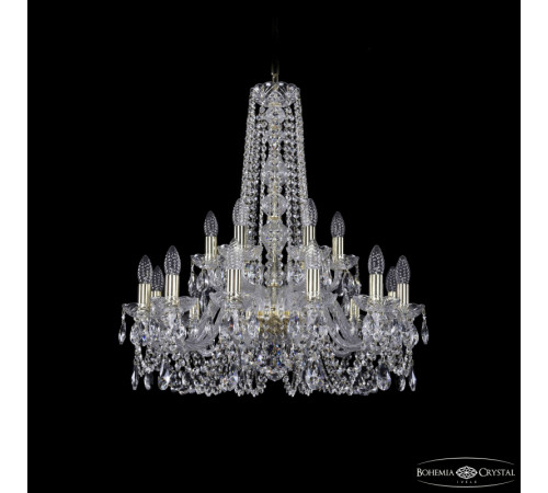 Подвесная люстра Bohemia Ivele Crystal 1402/12+6/240/h-75 G Подвесная люстра Bohemia Ivele Crystal 1402/12+6/240/h-75 G
