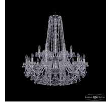 Подвесная люстра Bohemia Ivele Crystal 1409/12+6/300/h-94/2d Ni