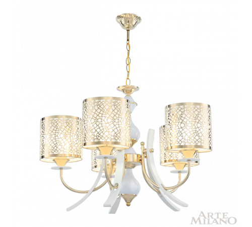 Подвесная люстра Arte Milano Florentia-6067 306067/5 Wh/Gd