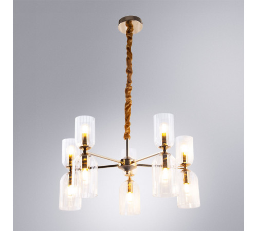 Подвесная люстра Arte Lamp Charm A1623LM-10GO Подвесная люстра Arte Lamp Charm A1623LM-10GO