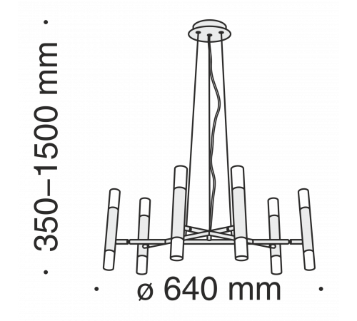 Подвесная люстра Maytoni Vigo MOD031PL-12B