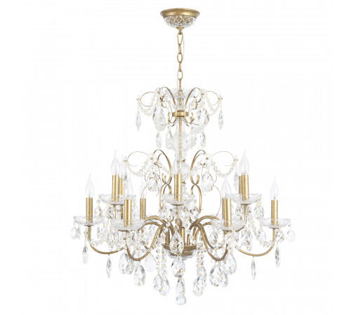 Подвесная люстра Crystal Lux ODELIS SP12 GOLD Подвесная люстра Crystal Lux ODELIS SP12 GOLD