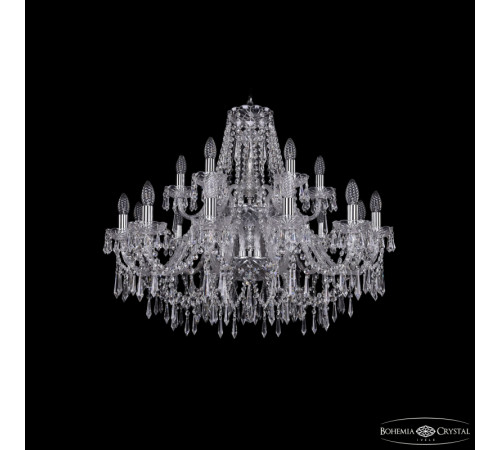 Подвесная люстра Bohemia Ivele Crystal 1403/12+6/300/2d Ni Подвесная люстра Bohemia Ivele Crystal 1403/12+6/300/2d Ni