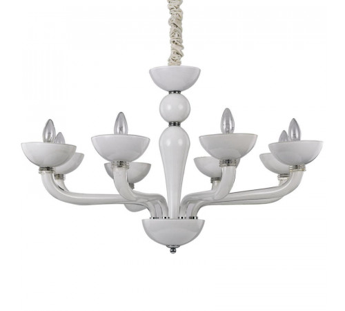 Подвесная люстра Ideal Lux Casanova SP8 Bianco 094045 Подвесная люстра Ideal Lux Casanova SP8 Bianco 094045