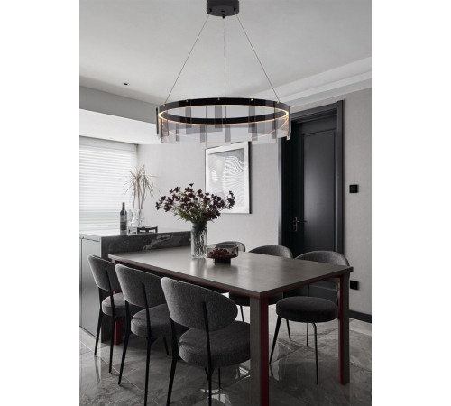 Подвесная люстра Delight Collection Stratos D8825P/M black/smoky Подвесная люстра Delight Collection Stratos D8825P/M black/smoky