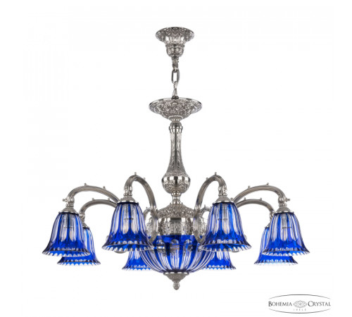 Подвесная люстра Bohemia Ivele Crystal Verona 72109P/8/210 Ni P2 D Clear-Blue/H-1H