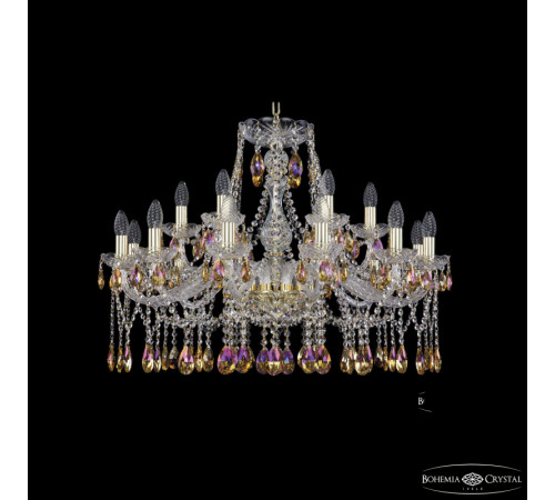Подвесная люстра Bohemia Ivele Crystal 1413/12+6/300 G R777 Подвесная люстра Bohemia Ivele Crystal 1413/12+6/300 G R777
