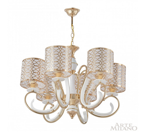 Подвесная люстра Arte Milano Florentia-1237 301237/6 Wh/Gd Подвесная люстра Arte Milano Florentia-1237 301237/6 Wh/Gd