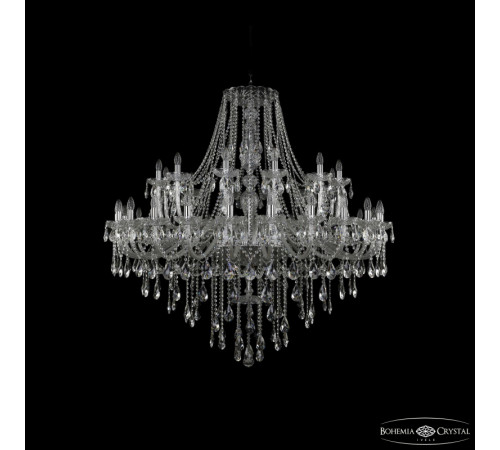 Подвесная люстра Bohemia Ivele Crystal 1415/24+12/530 Ni Подвесная люстра Bohemia Ivele Crystal 1415/24+12/530 Ni