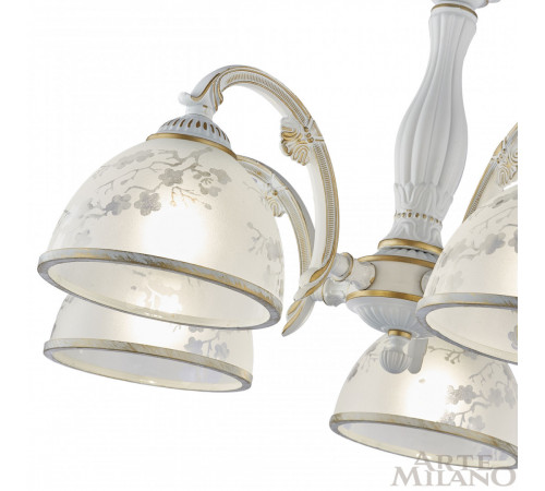 Подвесная люстра Arte Milano 349737/5 WT+G Подвесная люстра Arte Milano 349737/5 WT+G