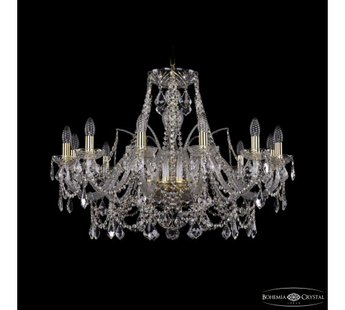 Подвесная люстра Bohemia Ivele Crystal 1411/12/300 G Leafs Подвесная люстра Bohemia Ivele Crystal 1411/12/300 G Leafs