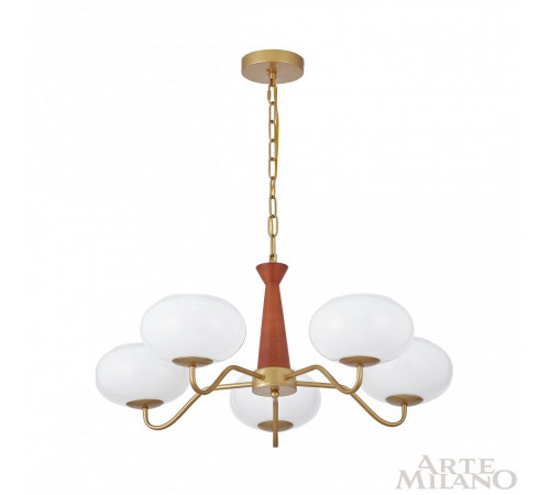 Подвесная люстра Arte Milano Napoli 310166/D680/5 BS/WD Подвесная люстра Arte Milano Napoli 310166/D680/5 BS/WD
