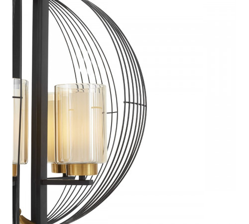 Подвесная люстра Lumina Deco Ponti LDP 1245-5 BK+MD Подвесная люстра Lumina Deco Ponti LDP 1245-5 BK+MD