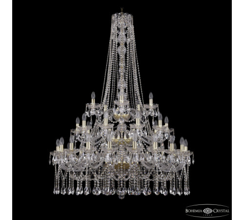 Подвесная люстра Bohemia Ivele Crystal 1413/20+10+5/400/h-158/3d G