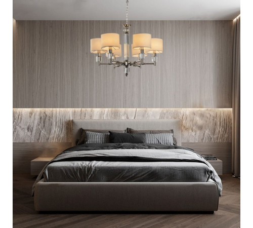 Подвесная люстра Lumien Hall Малье LH1053/6H-NK-WT Подвесная люстра Lumien Hall Малье LH1053/6H-NK-WT