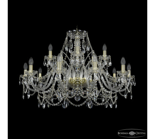 Подвесная люстра Bohemia Ivele Crystal 1411/10+5/360 G Подвесная люстра Bohemia Ivele Crystal 1411/10+5/360 G