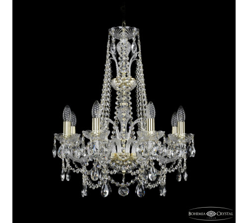 Подвесная люстра Bohemia Ivele Crystal 1411/8/195/XL-65 G Подвесная люстра Bohemia Ivele Crystal 1411/8/195/XL-65 G
