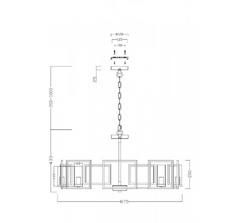 Подвесная люстра Maytoni Bowi H009PL-08G Подвесная люстра Maytoni Bowi H009PL-08G